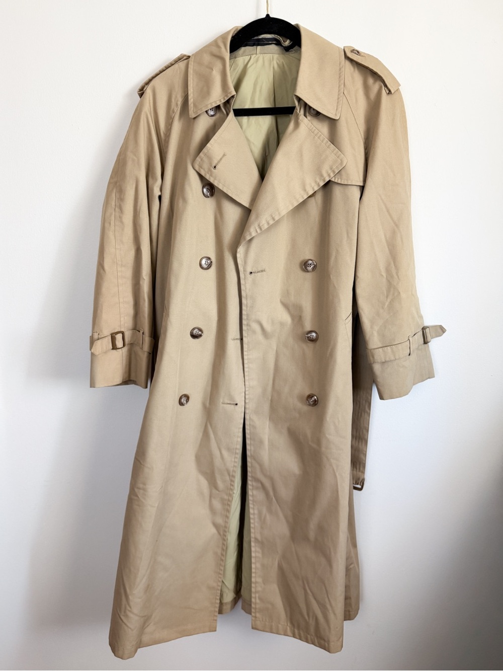 Vintage Women’s London Fog Tan Double-Breasted Trench Coat